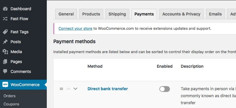 Woo Commerce Payments
