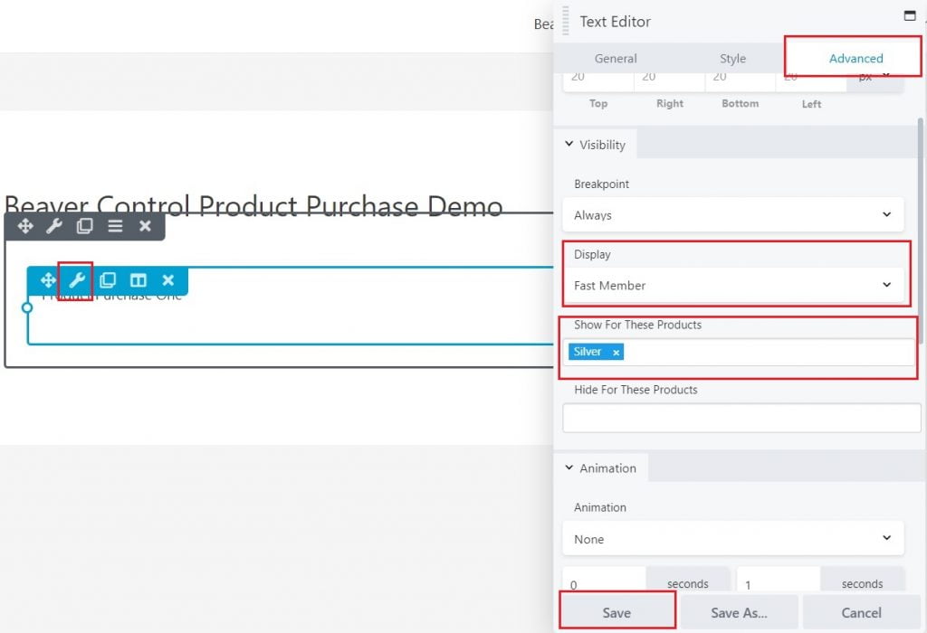 beavercontrol builder product purchase setup