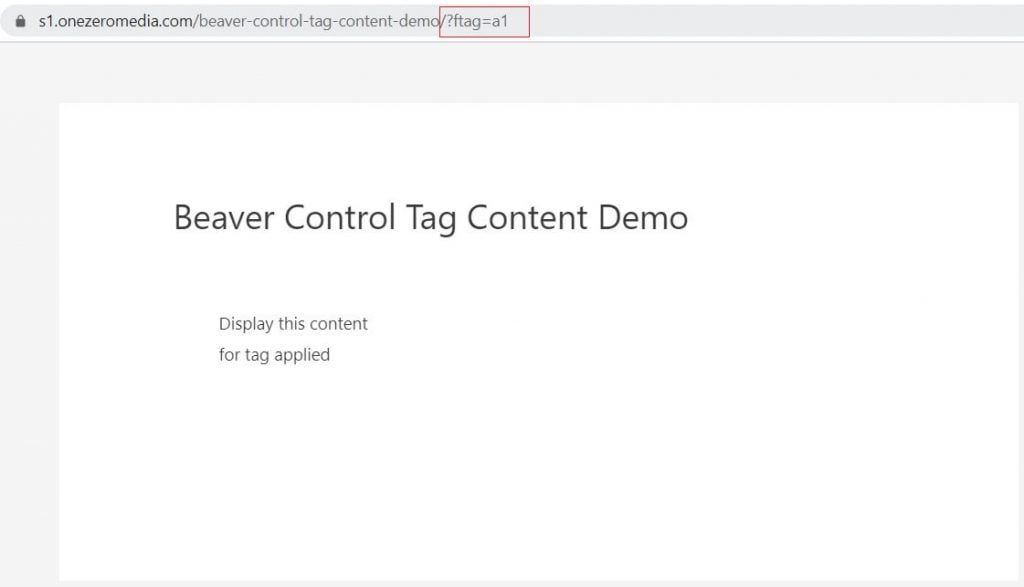 beavercontrol tag hide content url