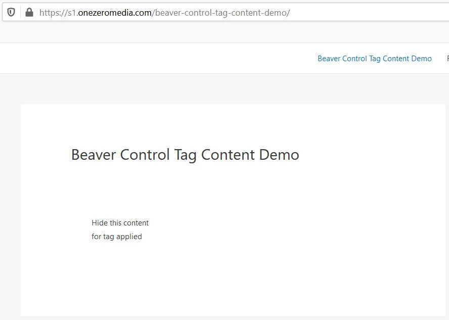 Fast Beaver Control 10 beavercontrol tag show content url