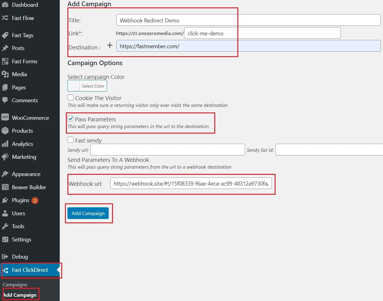fast-clickDirect-webhook-add-campaign